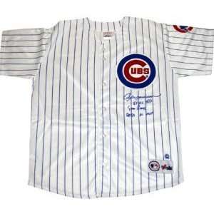  Ernie Banks and Andre Dawson Autographed Jersey   with 87 