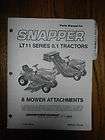 Snapper Tractor Mower LT11 Series 0 1 Parts Illustrated Manual Catalog 