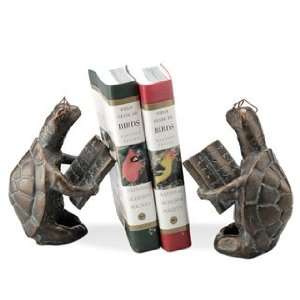    SPI Home Scholarly Turtle Cast Iron Bookend Pair: Home & Kitchen