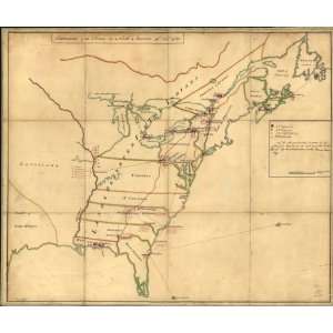  1765 map of Military bases of North America