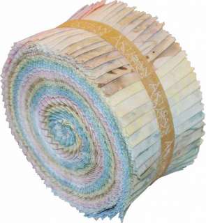   Kaufman ELEMENTALS BLUSH BATIKS Jelly Roll 2.5 Fabric Strips  