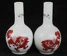 Asian Chinese Flowers And Loin Painting Old Porcelain Vase, Beautiful 