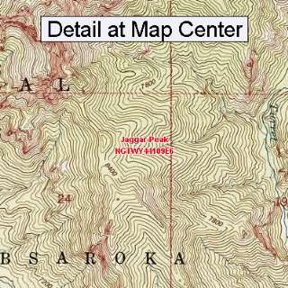  USGS Topographic Quadrangle Map   Jaggar Peak, Wyoming 