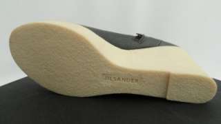 BN Jil Sander Black Leather Wedge Boots Shoes UK5 38  
