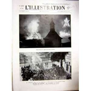  Madrid Spain Unrest Fire Saint Louis Riots Print 1936 