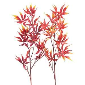   Artificial Red & Orange Japanese Leaf Sprays 38 Home & Kitchen