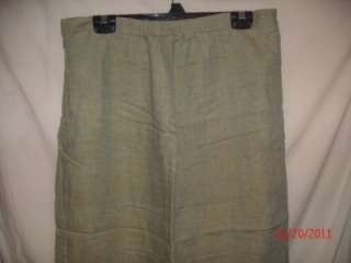 Harve Benard light green long linen skirt 16  