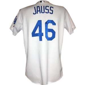 Dave Jauss #46 2007 Dodgers Game Used Home White Jersey 46:  