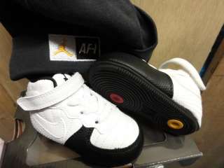 Nike AJF 12 Air Jordan Force White Black Soft Bottom Crib Shoes Size 4 