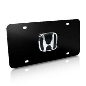  Honda 3D Logo Black Metal License Plate: Automotive
