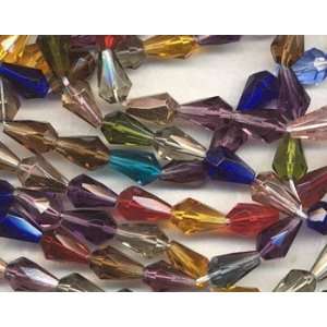   Glass Faceted Teardrop   Jeweltone Color Mix: Arts, Crafts & Sewing