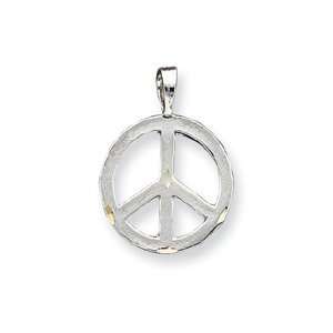  Sterling Silver Peace Symbol Charm: Jewelry