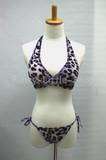 colours leopard print sexy halter bikini swimwear NWT  