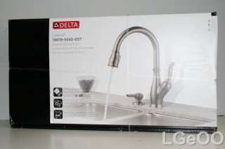 New Delta 19978 SSSD DST Leland Kitchen Single Handle Pull Down Faucet 