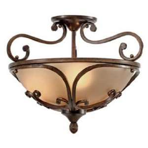  Loretto Collection Russet Bronze 19 Wide Ceiling Light 