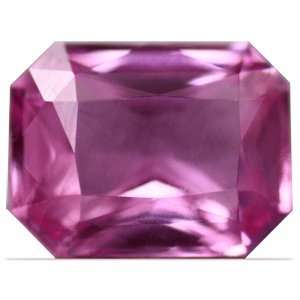  1.04 Carat Loose Pink Sapphire Emerald Cut Jewelry