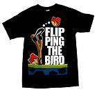 Angry Birds Flipping The Bird Funny Rovio Mobile Video Game T Shirt 