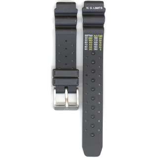 Citizen 15mm Black Rubber Watch Band #59 S50371  