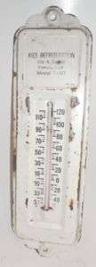 Vintage Small Worn Advertising Thermometer Ries Refrig  