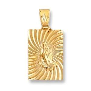  LIOR   Pendant square two hands   Gold Plated Jewelry