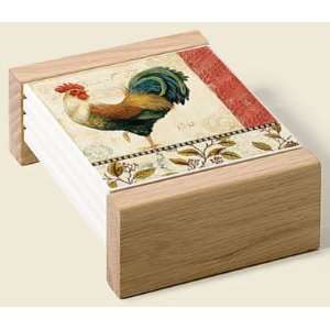  Majestic Rooster Country Tile Coaster Set: Kitchen 