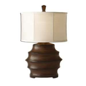   Inch Caruso Low Lamp In Brown Underlayer w/ Mahogany Black Highlights