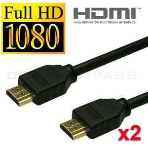 2x Premium HDMI 1.3 1080p Gold Cable 6 ft for PS3 HDTV  