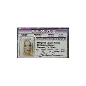 LeAnn Rimes Fake Drivers License
