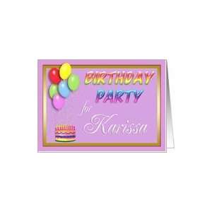  Karissa Birthday Party Invitation Card Toys & Games