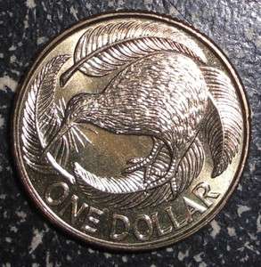 New Zealand 1 dollar Kiwi bird animal coin  