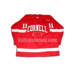 Red No. 11 Game Used Cornell CCMSports Hockey Jersey 