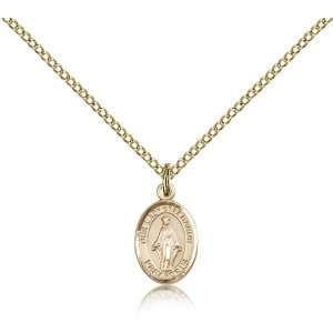  Gold Filled O/L Our Lady of Lebanon Medal Pendant 1/2 x 1 