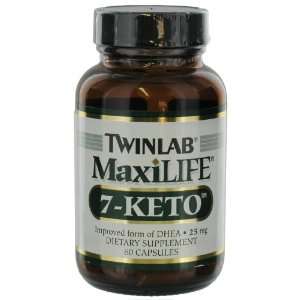  Twinlab MaxiLIFE 7 Keto Improved DHEA, 25mg 60 Capsules 