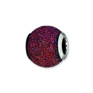  Sterling Silver Reflections Purple Laser Cut Bead Jewelry