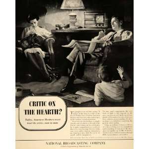  1937 Ad National Broadcasting Company Radio NBC Hearth 