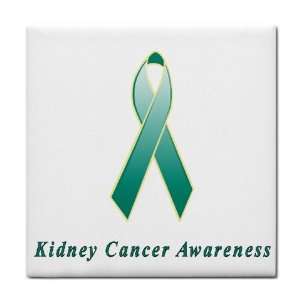 Kidney Cancer Awareness Ribbon Tile Trivet