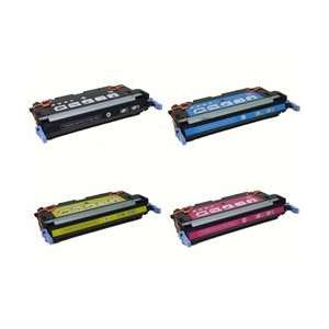  4 Pack HP C9720A, C9721A, C9722A, C9723A Compatible Toner 