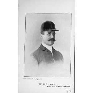   Antique Portrait 1894 Mr H.E Lambe Eggersford Hounds