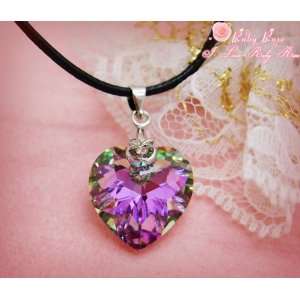  * Heart of the Purple Ocean * Swarovski Crystal Pendant 