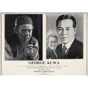  1930 George Kuwa Japanese Actor Loretta Fitzpatrick Ad 