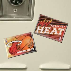 Miami Heat 2 Pack Magnets:  Sports & Outdoors
