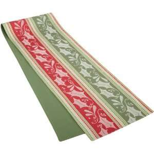  DII Holly Stripe Jacquard Table Runner: Home & Kitchen