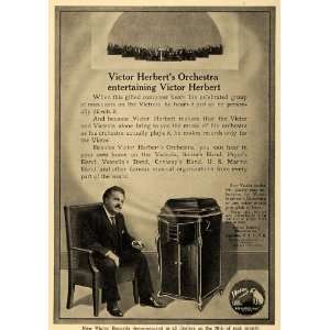  1914 Ad Victor Talking Machine Victor Herbert Orchestra 