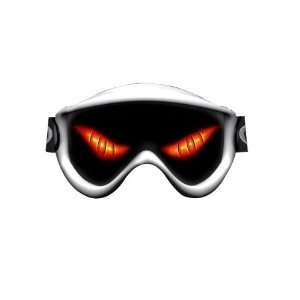   Fire Crossbones Black/Orange Motorcycle Goggle Skin Automotive