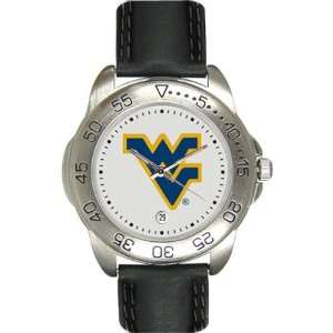 : NCAA West Virginia Mountaineers Mens Gameday Watch w/Leather Band 
