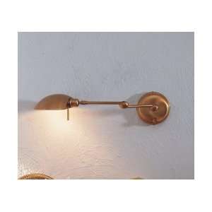  Old Brass Finish Halogen Swing Arm Wall Lamp