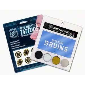    Boston Bruins Face Paint and Tattoo Pack