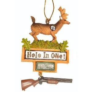 Field & Stream Hole In One Deer Hunter Christmas Ornament #FS0129 