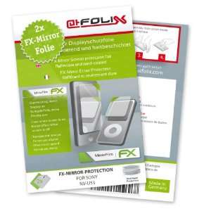  2 x atFoliX FX Mirror Stylish screen protector for Sony NV 