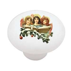 Vintage Christmas Singing Angels Decorative High Gloss Ceramic Drawer 